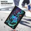 AIRWEE Case for Microsoft Surface Duo Case,Surface Duo Leather Case 2020, Ultra Slim Hard PC Back Case Protective Fold Cover Case for Microsoft Surface Duo,Blue Butterflies Skull view 4