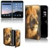 AIRWEE Case for Microsoft Surface Duo Case,Surface Duo Leather Case 2020, Ultra Slim Hard PC Back Case Protective Fold Cover Case for Microsoft Surface Duo,Lion Animal view 1