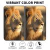 AIRWEE Case for Microsoft Surface Duo Case,Surface Duo Leather Case 2020, Ultra Slim Hard PC Back Case Protective Fold Cover Case for Microsoft Surface Duo,Lion Animal view 2