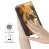 AIRWEE Case for Microsoft Surface Duo Case,Surface Duo Leather Case 2020, Ultra Slim Hard PC Back Case Protective Fold Cover Case for Microsoft Surface Duo,Lion Animal view 3