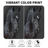 AIRWEE Case for Microsoft Surface Duo Case,Surface Duo Leather Case 2020, Ultra Slim Hard PC Back Case Protective Fold Cover Case for Microsoft Surface Duo,Black Horse view 2