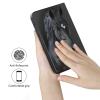 AIRWEE Case for Microsoft Surface Duo Case,Surface Duo Leather Case 2020, Ultra Slim Hard PC Back Case Protective Fold Cover Case for Microsoft Surface Duo,Black Horse view 3