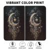 AIRWEE Case for Microsoft Surface Duo Case,Surface Duo Leather Case 2020, Ultra Slim Hard PC Back Case Protective Fold Cover Case for Microsoft Surface Duo,Moon Smile Face view 2