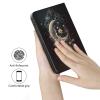 AIRWEE Case for Microsoft Surface Duo Case,Surface Duo Leather Case 2020, Ultra Slim Hard PC Back Case Protective Fold Cover Case for Microsoft Surface Duo,Moon Smile Face view 3