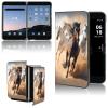 AIRWEE Case for Microsoft Surface Duo Case,Surface Duo Leather Case 2020, Ultra Slim Hard PC Back Case Protective Fold Cover Case for Microsoft Surface Duo,Running Cool Horse view 1