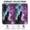 AIRWEE for Microsoft Surface Duo 2 Case for Women Men, Ultra Slim Hard PC Shookproof Fold Case Protective Cover for Microsoft Surface Duo 2 2nd 2021,Cat Looking Starry Sky view 2