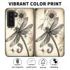 AIRWEE for Microsoft Surface Duo 2 Case for Women Men, Ultra Slim Hard PC Shookproof Fold Case Protective Cover for Microsoft Surface Duo 2 2nd 2021,Flower Dragonfly view 2