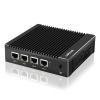VNOPN Micro Firewall Appliance Fanless Mini PC N3700 Quad Core, 4xIntel 2.5GbE i225/i226 Intel 4 Ports Dual HD, 8GB DDR3 128GB mSATA SSD Support AES NI Network Router Box No Wi-Fi (8G+128G) view 1