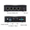 VNOPN Micro Firewall Appliance Fanless Mini PC N3700 Quad Core, 4xIntel 2.5GbE i225/i226 Intel 4 Ports Dual HD, 8GB DDR3 128GB mSATA SSD Support AES NI Network Router Box No Wi-Fi (8G+128G) view 2