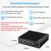 VNOPN Micro Firewall Appliance Fanless Mini PC N3700 Quad Core, 4xIntel 2.5GbE i225/i226 Intel 4 Ports Dual HD, 8GB DDR3 128GB mSATA SSD Support AES NI Network Router Box No Wi-Fi (8G+128G) view 3