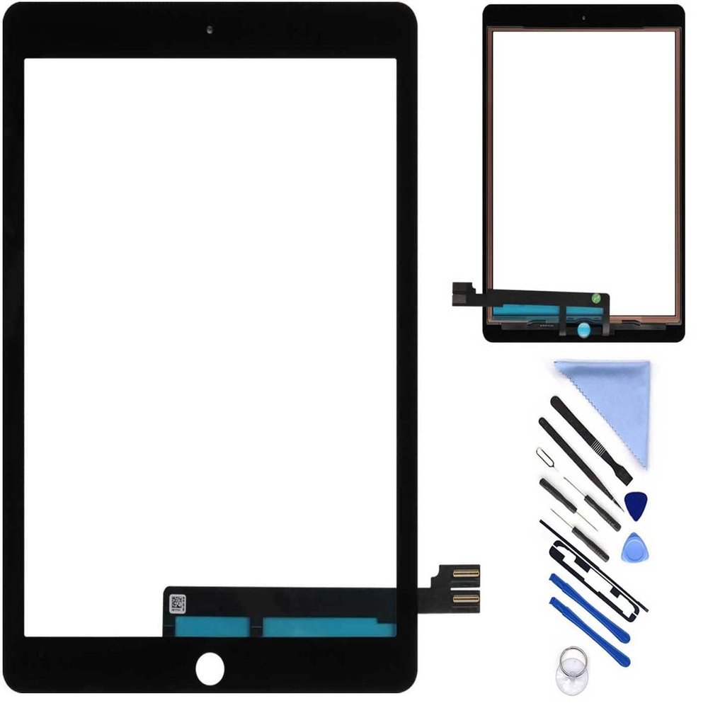 Touch Screen Replacement for iPad Pro 9.7 inch 2016 Digitizer Panel Glass Assembly A1673 A1674 A1675 (Not LCD)+Tools (Black)
