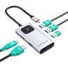 GiGimundo USB C Hub 5 in 1 Multiport Adapter for Laptop/Mac, 4K@60Hz USB C to HDMI Splitter, 60W Power Delivery, 3xUSB Data Ports, USB C Dongle for MacBook Pro/Air, iPad Pro, iMac, iPhone 17/16/15 view 1