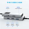 GiGimundo USB C Hub 5 in 1 Multiport Adapter for Laptop/Mac, 4K@60Hz USB C to HDMI Splitter, 60W Power Delivery, 3xUSB Data Ports, USB C Dongle for MacBook Pro/Air, iPad Pro, iMac, iPhone 17/16/15 view 2