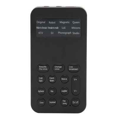 ASHATA Voice Changer Handheld, Live Sound Card, Mini Voice Changer Device with 8 Sound Effects for Phone Calling, Gaming, PC, Laptop, Smartphone, Tablet