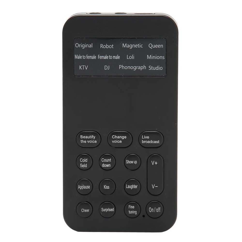 ASHATA Voice Changer Handheld, Live Sound Card, Mini Voice Changer Device with 8 Sound Effects for Phone Calling, Gaming, PC, Laptop, Smartphone, Tablet
