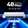 [Intel Certified] Cable Matters 16-in-1 40Gbps Thunderbolt 4 Dock with Thunderbolt Share - Quad 4K Video(2X DP, 2X HDMI) for Windows, Dual 4K (DP or HDMI) for MacBook Pro M1/M2/M3/M4 Pro/Max, 100W PD view 3