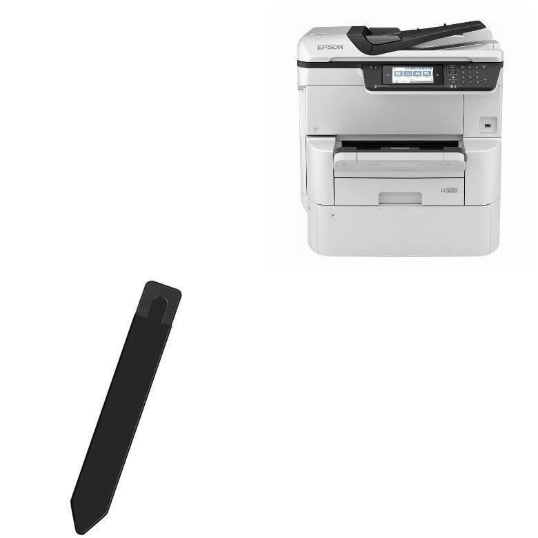 BoxWave Stylus Pouch Compatible with Epson Workforce Pro WF-C878R - Stylus PortaPouch, Pen Stylii Holder Carrier Portable Self-Adhesive - Jet Black