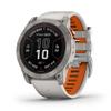 Garmin fnix 7X Pro Sapphire Solar, Multisport GPS Smartwatch, Built-in Flashlight, Solar Charging Capability, Fog Gray/Ember Orange view 1
