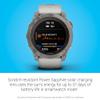 Garmin fnix 7X Pro Sapphire Solar, Multisport GPS Smartwatch, Built-in Flashlight, Solar Charging Capability, Fog Gray/Ember Orange view 3