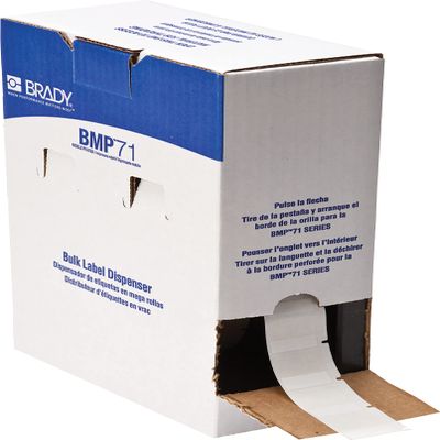Brady Self-Laminating Vinyl Wrap Around Wire and Cable Labels, Bulk, for M610, M611, M710, BMP61, and BMP71 Printers - 1" x 1". BM-19-427
