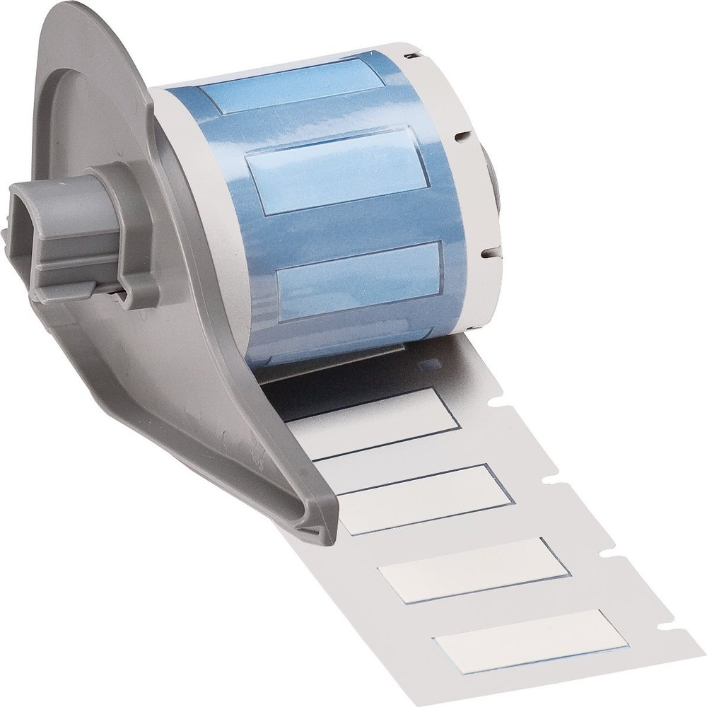 Brady PermaSleeve Heat Shrink Wire and Cable Labels for M710 and BMP71 Printers - 0.25" Dia x 1", White. M7-250-1-342