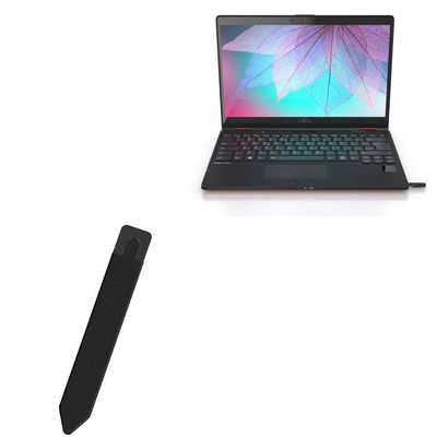BoxWave Stylus Pouch Compatible with Fujitsu LifeBook U9312X - Stylus PortaPouch, Pen Stylii Holder Carrier Portable Self-Adhesive - Jet Black