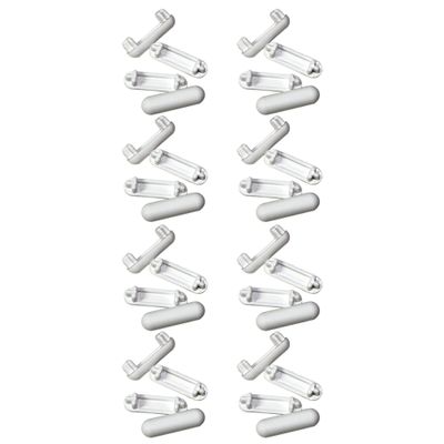 1/2" x 1-3/4" Racetrack Dome Insert for Patio Chair Glide White (32)