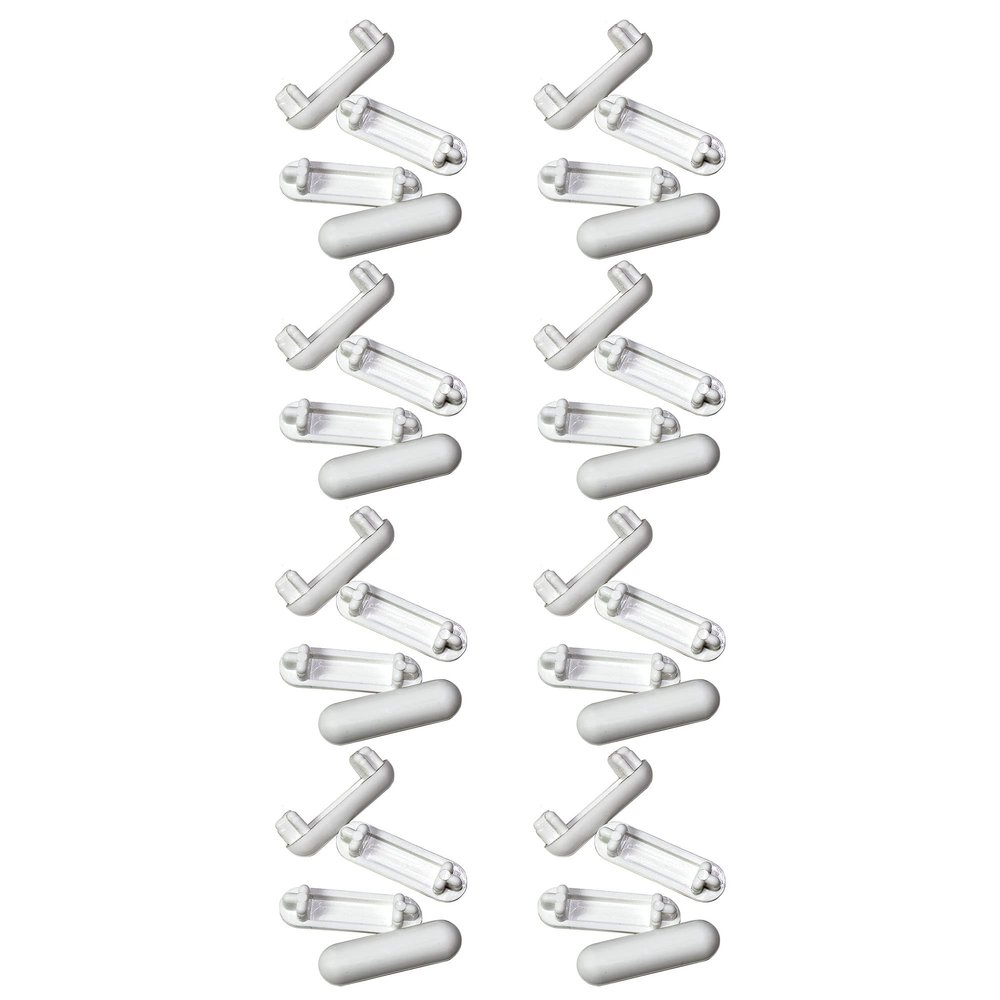1/2" x 1-3/4" Racetrack Dome Insert for Patio Chair Glide White (32)