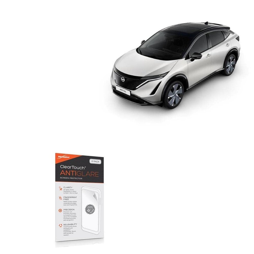 BoxWave Screen Protector Compatible with Nissan 2021 Ariya Display (12.3 in) - ClearTouch Anti-Glare (2-Pack), Anti-Fingerprint Matte Film Skin