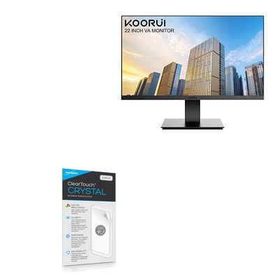 BoxWave Screen Protector Compatible with KOORUI Computer Monitor 22N1 (22 in) - ClearTouch Crystal (2-Pack), HD Film Skin - Shields from Scratches