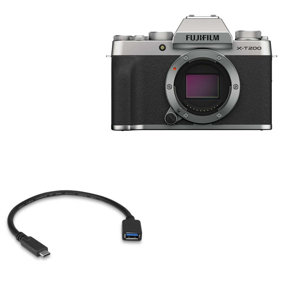 BoxWave Cable Compatible with Fujifilm X-T200 - USB Expansion Adapter, Add USB Connected Hardware to Your Phone