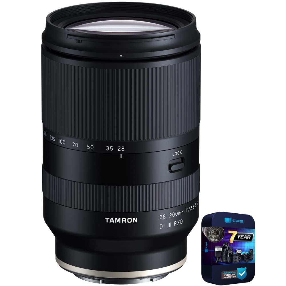 Tamron AFA071S700 28-200mm F2.8-5.6 Di III RXD A071 Lens for Sony E-Mount Full Frame Mirrorless Bundle with 7 YR CPS Enhanced Protection Pack