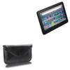 BoxWave Case Compatible with Amazon Fire 7 (12th Gen 2022) - Elite Leather Messenger Pouch, Synthetic Leather Cover Case Envelope Design - Jet Black view 1