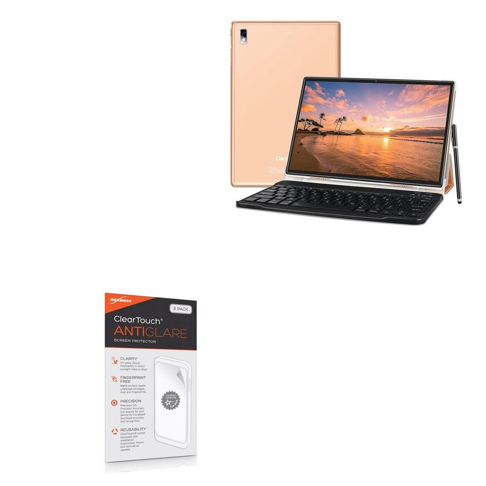 BoxWave Screen Protector Compatible with Oangcc Android Tablet Tab_A6 (10.1 in) - ClearTouch Anti-Glare (2-Pack), Anti-Fingerprint Matte Film Skin