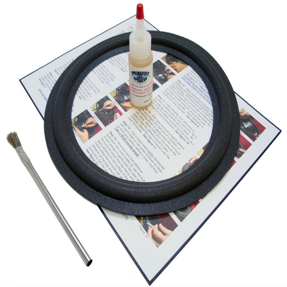 Springfield Speaker Foam Surround Edge Repair Kit - 1 Speaker Kit - 10 Inch - Compatible with Rockford Fosgate: XLC RFP2410, RFP-2810, Punch RFP1410, RFP1810, Many More