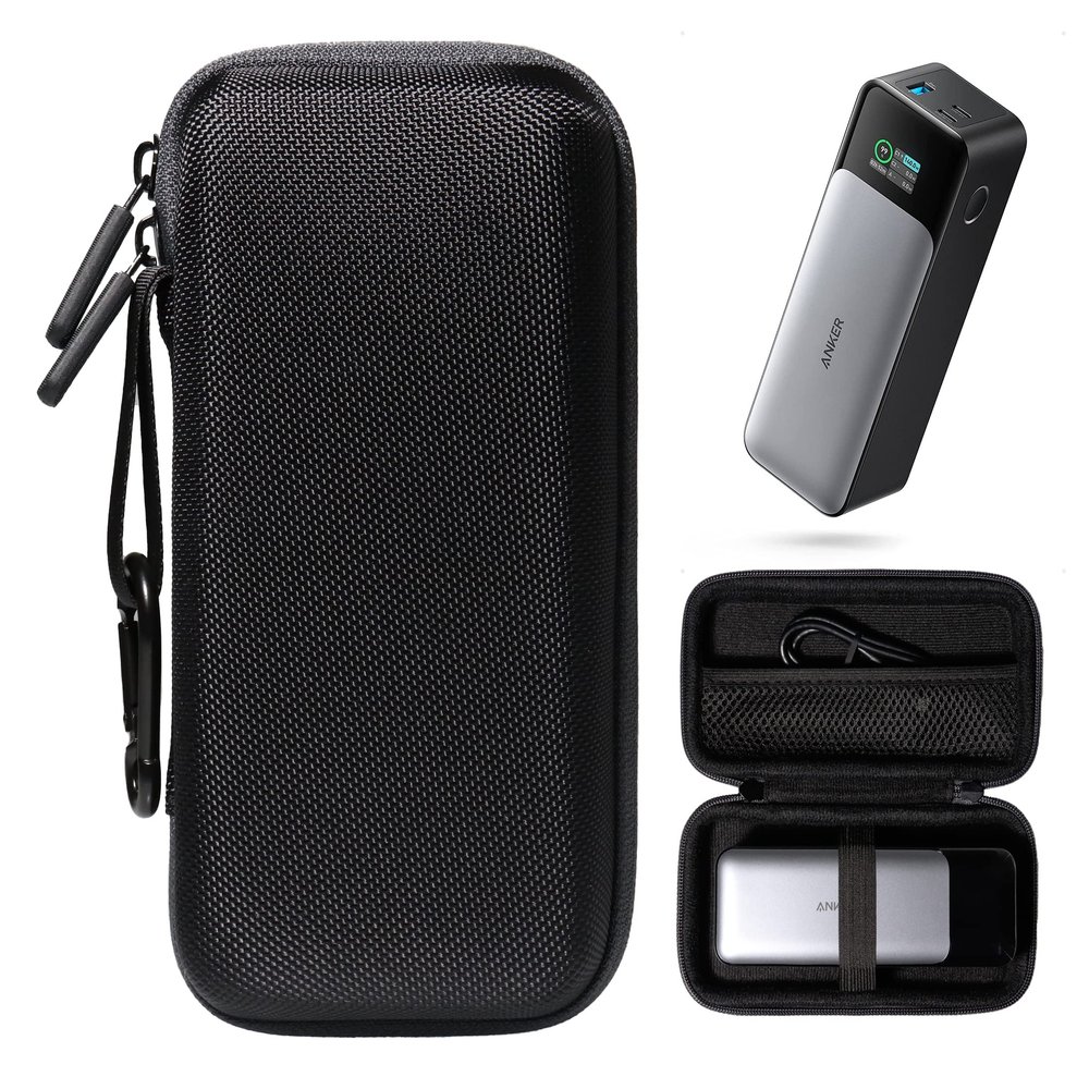 Alltravel Portable Charger Case for Anker 737 PowerCore 24K, Travel organizing case with mesh Pocket fir Charger Cords