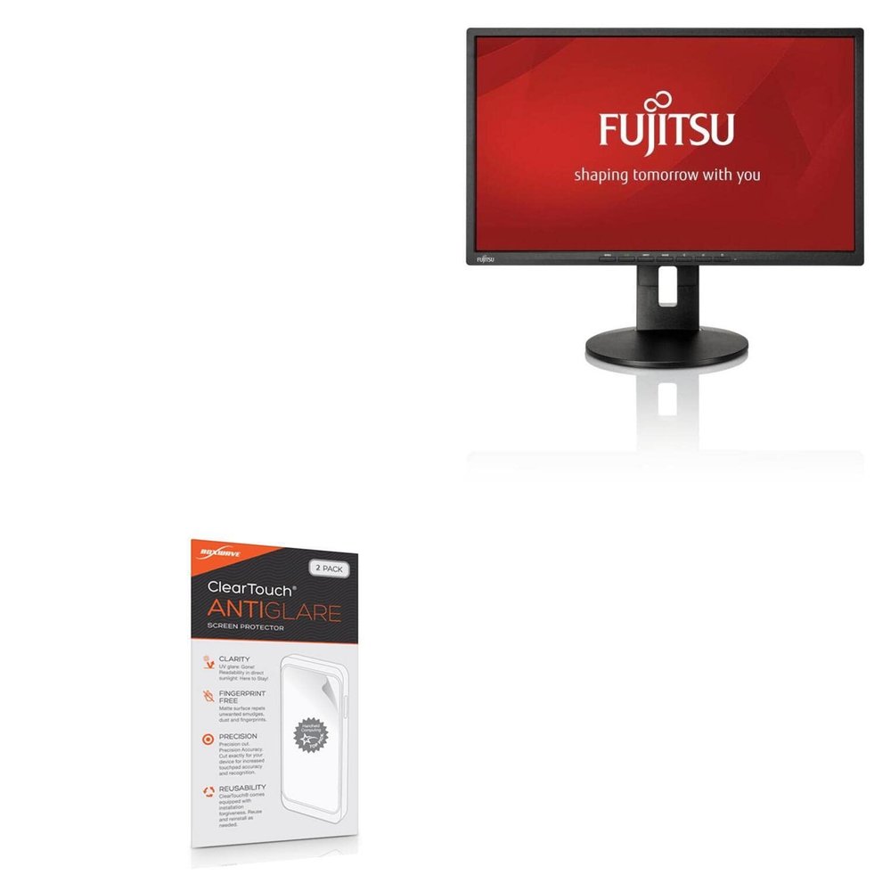 BoxWave Screen Protector Compatible with Fujitsu Display E22-8 TS Pro - ClearTouch Anti-Glare (2-Pack), Anti-Fingerprint Matte Film Skin