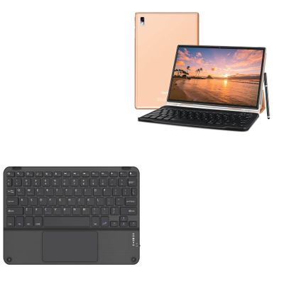 BoxWave Keyboard Compatible with Oangcc Android Tablet Tab_A6 (10.1 in) - SlimKeys Bluetooth Keyboard with Trackpad, Portable Slim TouchPad - Jet Black