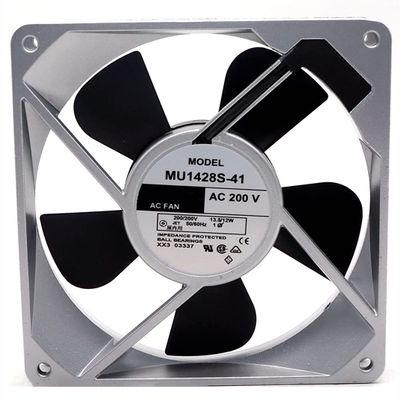 AC200V 13.5/12W MU1428S-41 14028 14cm 2-pin Aluminum Frame Cooling Fan