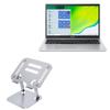 BoxWave Stand and Mount Compatible with Acer Aspire 1 (A115-32) - Executive VersaView Laptop Stand, Ergonomic Adjustable Viewing Angle Metallic Riser - Metallic Silver view 1