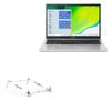 BoxWave Stand and Mount Compatible with Acer Aspire 1 (A115-32) - Pocket Aluminum Stand 3-in-1, Portable Multi Angle Viewing Riser - Metallic Silver view 1