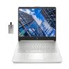 HP 14" FHD IPS Display Laptop, AMD Ryzen 3-3250U, 8GB RAM, 128GB PCIe SSD, AMD Radeon Graphics, True Vision HD Camera, Wi-Fi 5 and Bluetooth, Windows 11 S, Silver, (Renewed) view 1