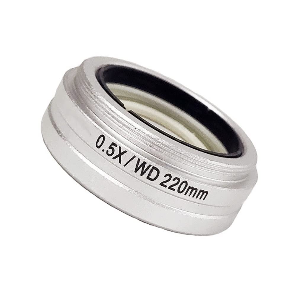 0.5X 0.7X 2.0X Barlow Auxiliary Objective Lens for 8X-50X Stereo Microscope Trinocular/Binocular Microscope Auxiliary Lens (Color : 0.5X)