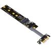 ADT-Link PCIe 4.0/3.0 x1 to M.2 NVMe Adapter Riser Card Flexible Flat Cable M2 keyM PCI-Express pci Express 1x Gen3.0 R14 (15cm, R14SF(Gen3)) view 1