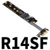ADT-Link PCIe 4.0/3.0 x1 to M.2 NVMe Adapter Riser Card Flexible Flat Cable M2 keyM PCI-Express pci Express 1x Gen3.0 R14 (15cm, R14SF(Gen3)) view 2