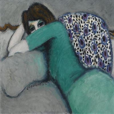 Jean Pierre Cassigneul : THE FLOWERED CUSHION : Archival Quality Art Print