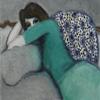 Jean Pierre Cassigneul : THE FLOWERED CUSHION : Archival Quality Art Print view 1