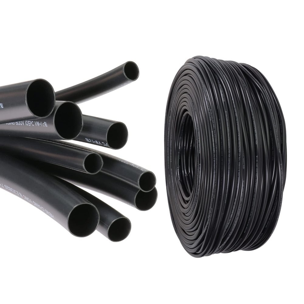 Sonoreboom Automotive Black 1/2'' - 15 FT PVC Wiring Insulation Tube - Wire Shielding/Sheathing Unshrinkable Tubing Cord Protector, Organized and Cover