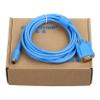 MT8000-FX for FX Series and MT8000 Touch Screen PLC Communication line 9-pin Male to Round Head 8-pin (Blue Gold-Plated Interface 3m) view 1