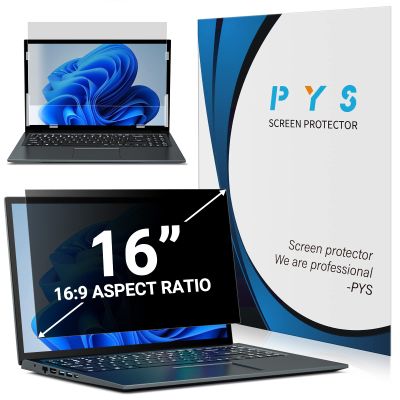 PYS Laptop Privacy Screen 16 Inch for Lenovo Dell HP - Removable 16.1" Laptop Screen Privacy Shield for 16:9 Widescreen Display - Anti Glare & Blue Light Screen Filters for Eye Protection